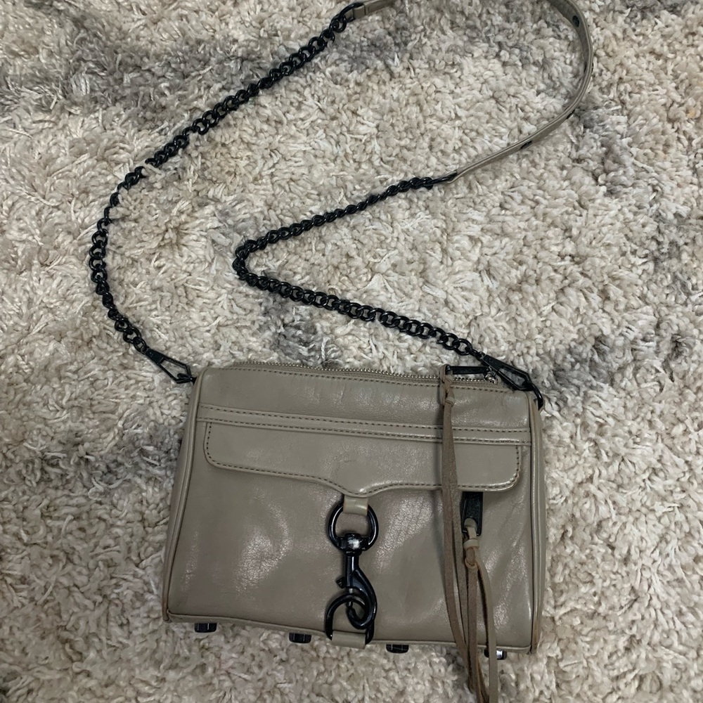 REBECCA MINKOFF Gray Black Bag